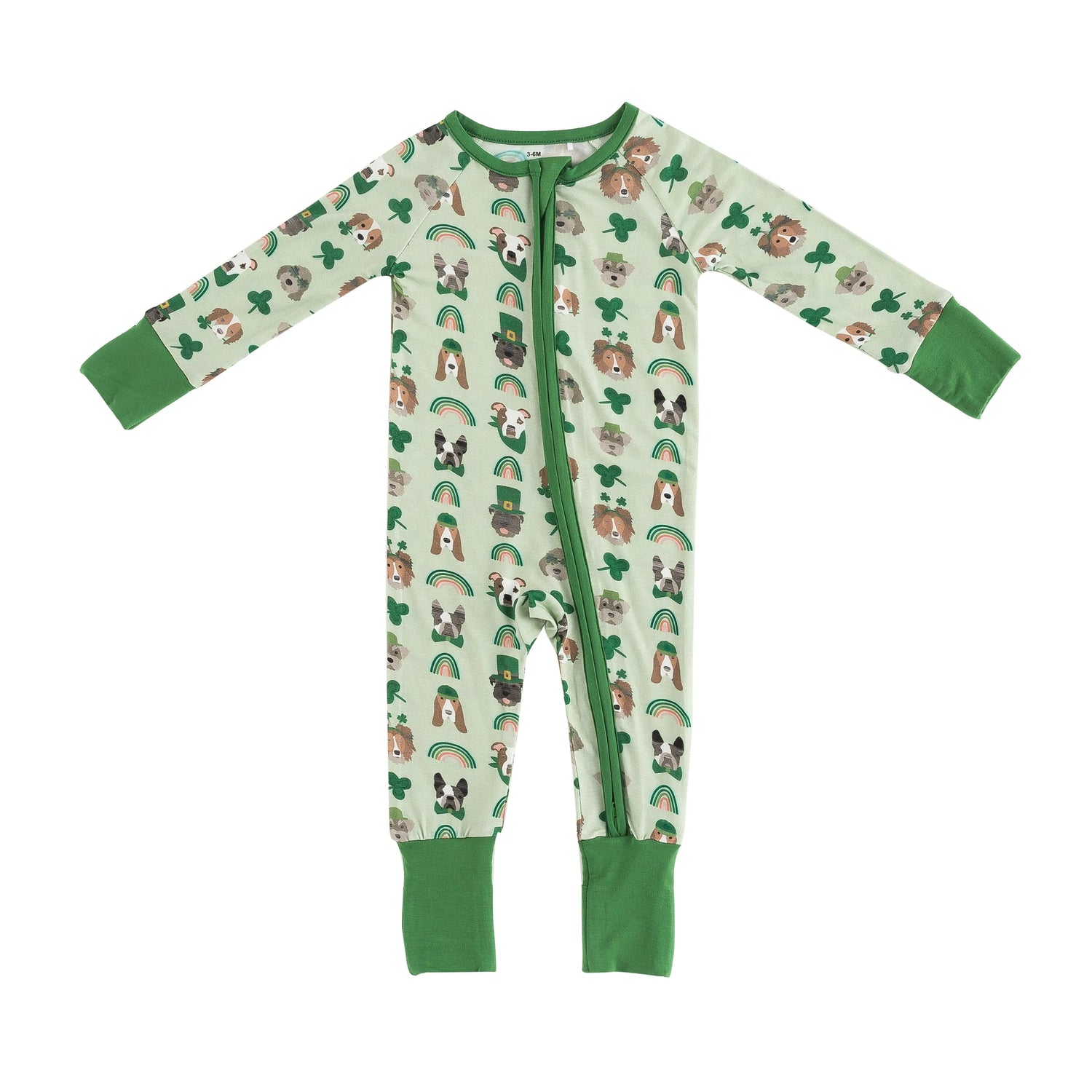 Dreamlet Dreamlet Puppy Parade Convertible Footies With Mittens - Apparel & Accessories > Clothing > Baby & Toddler Clothing > Baby & Toddler Sleepwear Convertible Zip Footies