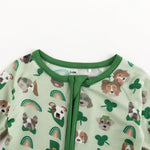 Dreamlet Dreamlet Puppy Parade Convertible Footies With Mittens - Apparel & Accessories > Clothing > Baby & Toddler Clothing > Baby & Toddler Sleepwear Convertible Zip Footies