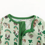 Dreamlet Dreamlet Puppy Parade Convertible Footies With Mittens - Apparel & Accessories > Clothing > Baby & Toddler Clothing > Baby & Toddler Sleepwear Convertible Zip Footies