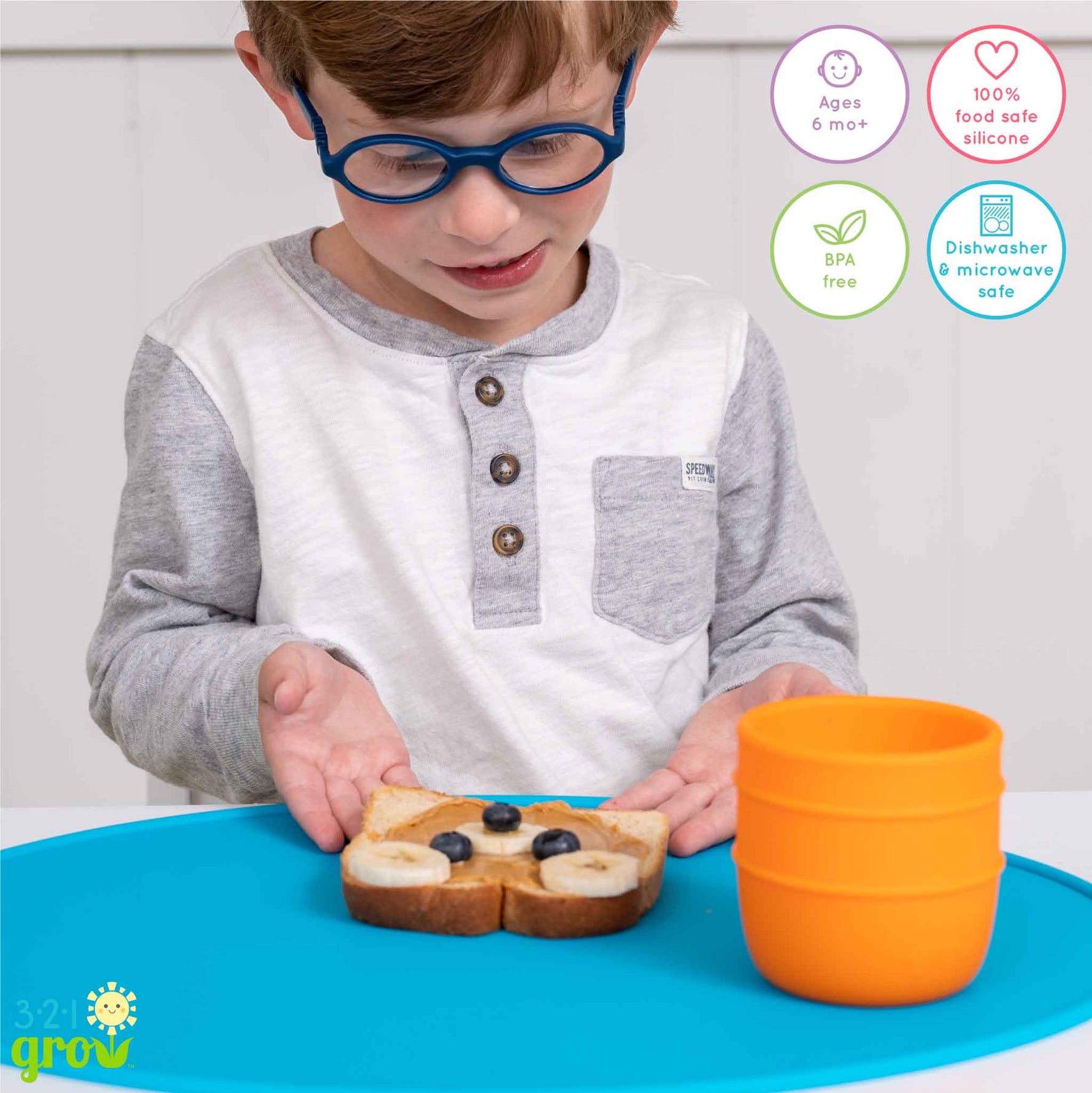 Drink With Me Cup Set For Kids Bright Kitchen Skills 321 Grow Everetts Place: Online Boutique