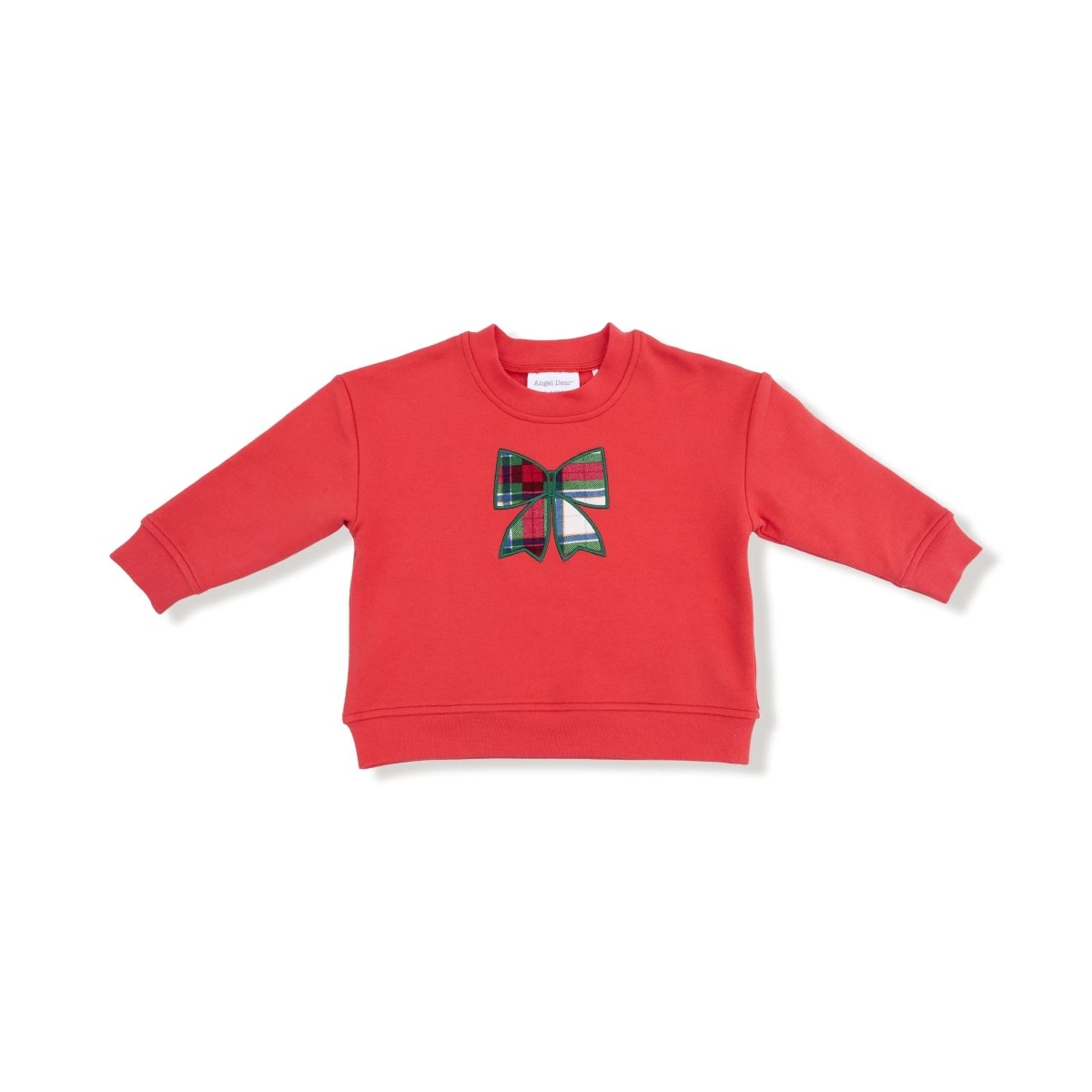 Angel Dear Drop Sleeve Bow Sweatshirt with Rib Cuffs - Everetts Place Boutique - 