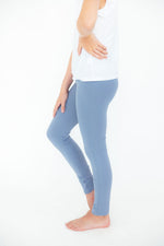 Mila & Rose soft dusty blue organic baby leggings
