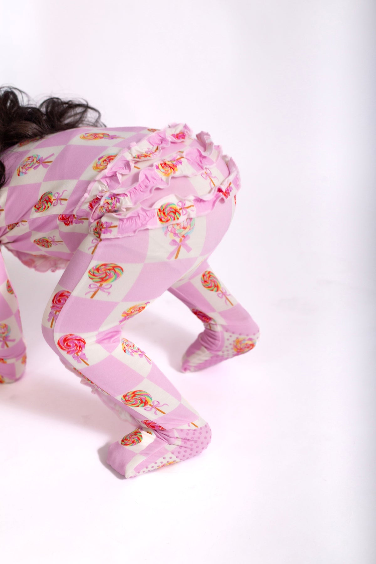 My First Lollipop Bamboo Onesie: Buttery Soft Pink Romper by Rayn’s Tiny Stitches