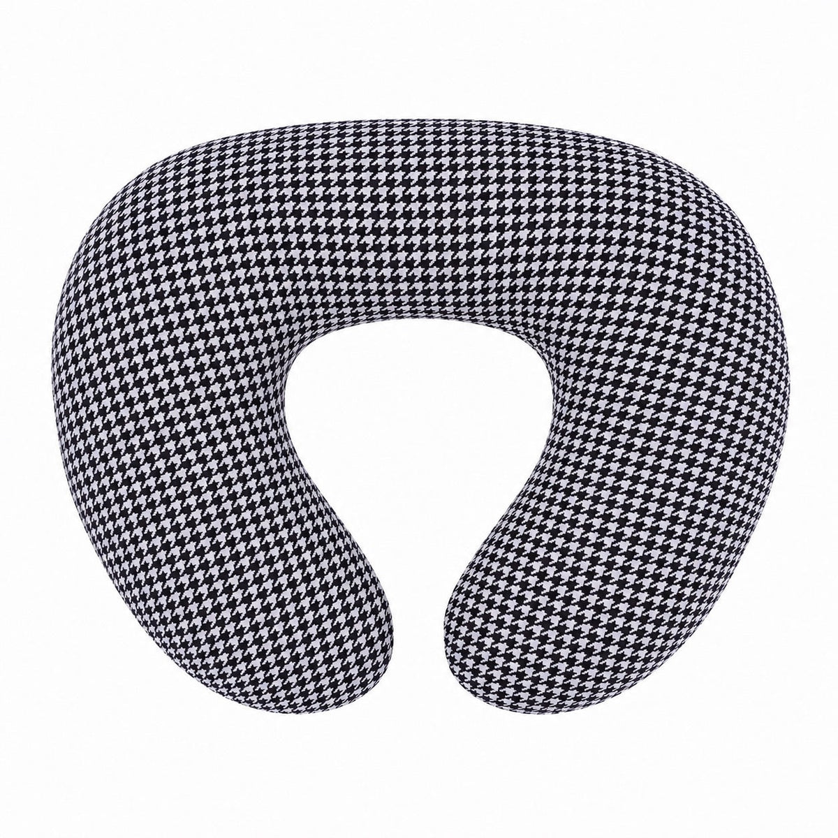 Black White Houndstooth Ruffle Nursing Pillow Cover by Little Mae & Co