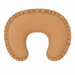 Brown Solid Ruffle Nursing Pillow Cover by Little Mae & Co