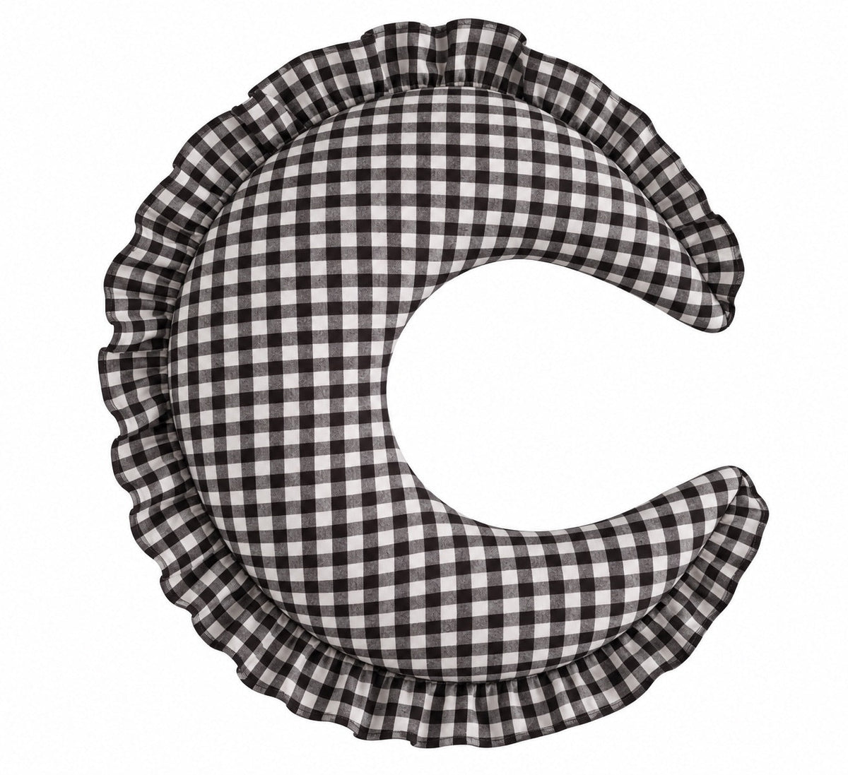 Gingham Feeding Old Support Ruffle Nursing Pillow Cover by Little Mae & Co