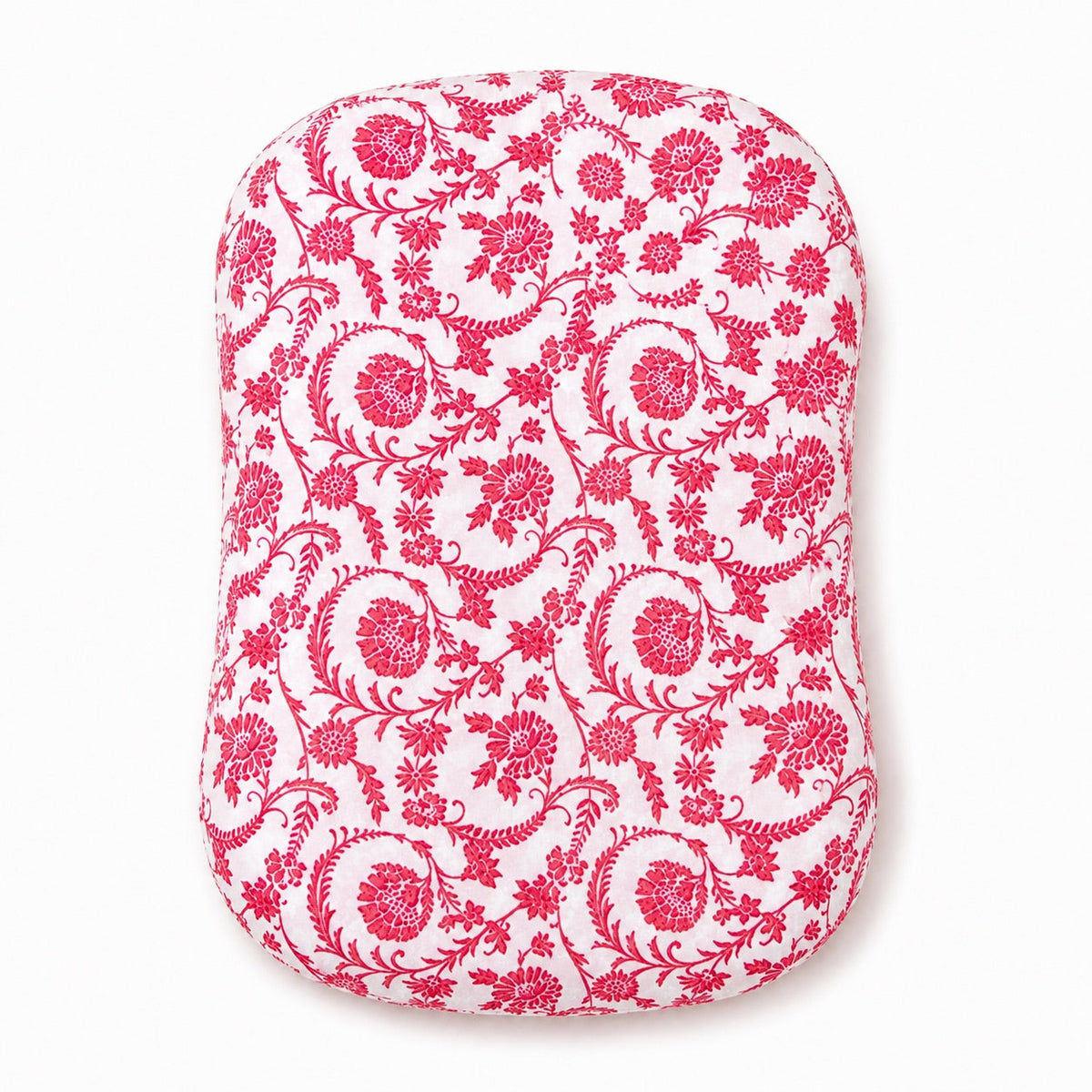 Red Chinoiserie Ruffle Baby Lounger Cover by Little Mae & Co