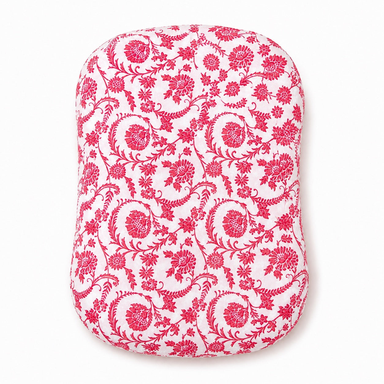 Red Chinoiserie Ruffle Baby Lounger Cover by Little Mae & Co