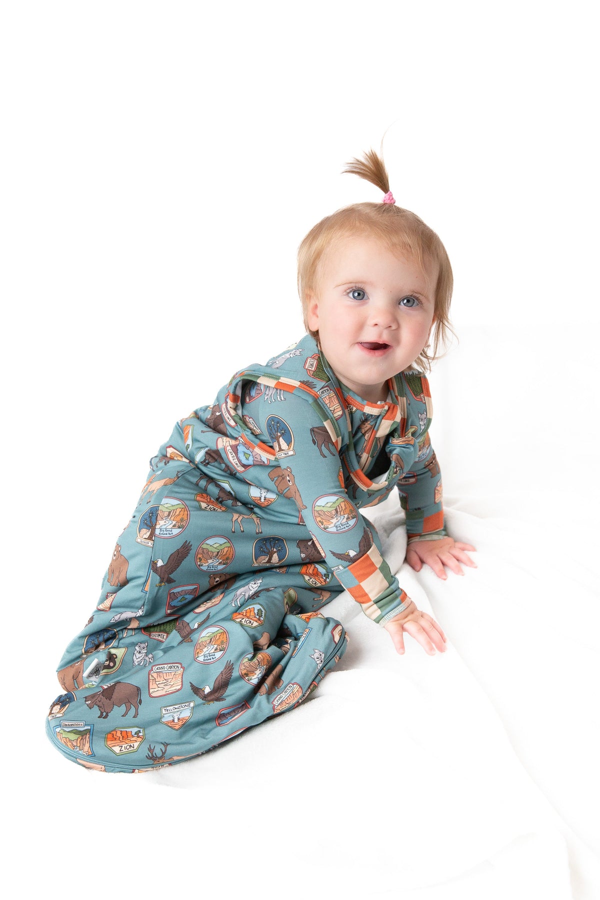 My First National Parks Adventure Sleep Sack | Wildlife Baby Wearable Blanket by Rayn’s Tiny Stitches