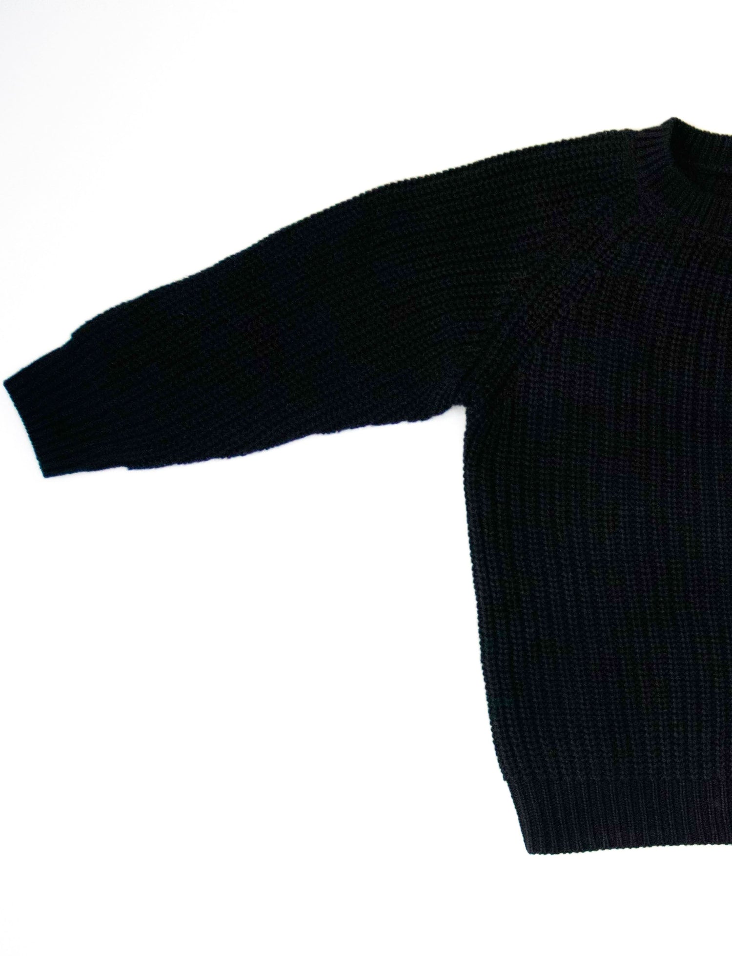 Chunky knit sweater in a dark Nightfall shade with a textured knit and long sleeves