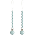 Earth Green Silicone Pacifier Clips 2 Pack For On The Go Comfy Cubs Everetts Place: Online Boutique