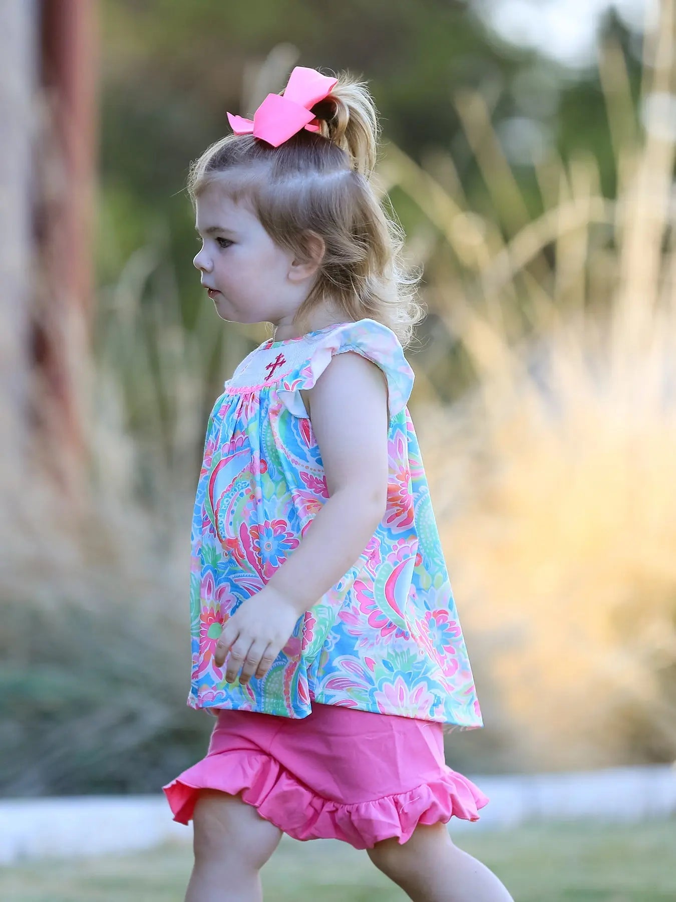 Easter Cross Smocking Embroidery Baby Girl Set Rylee Faith Designs Everetts Place: Online Boutique