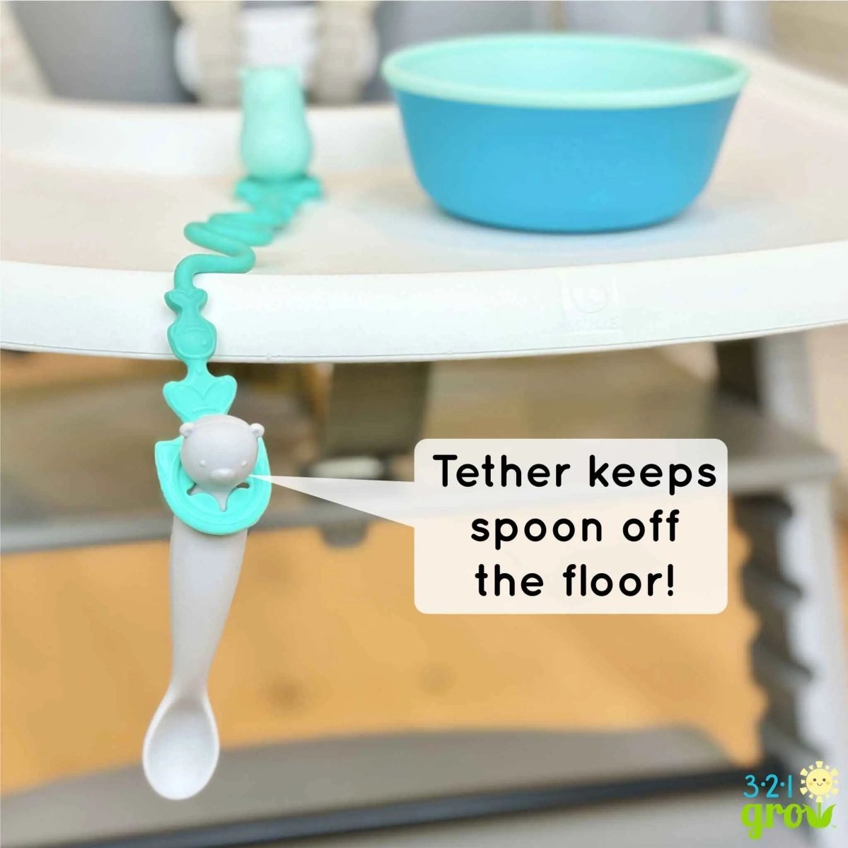 321 Grow Easy Learn Baby Spoon And Tether Set For Self Feeding - Everetts Place Boutique - 