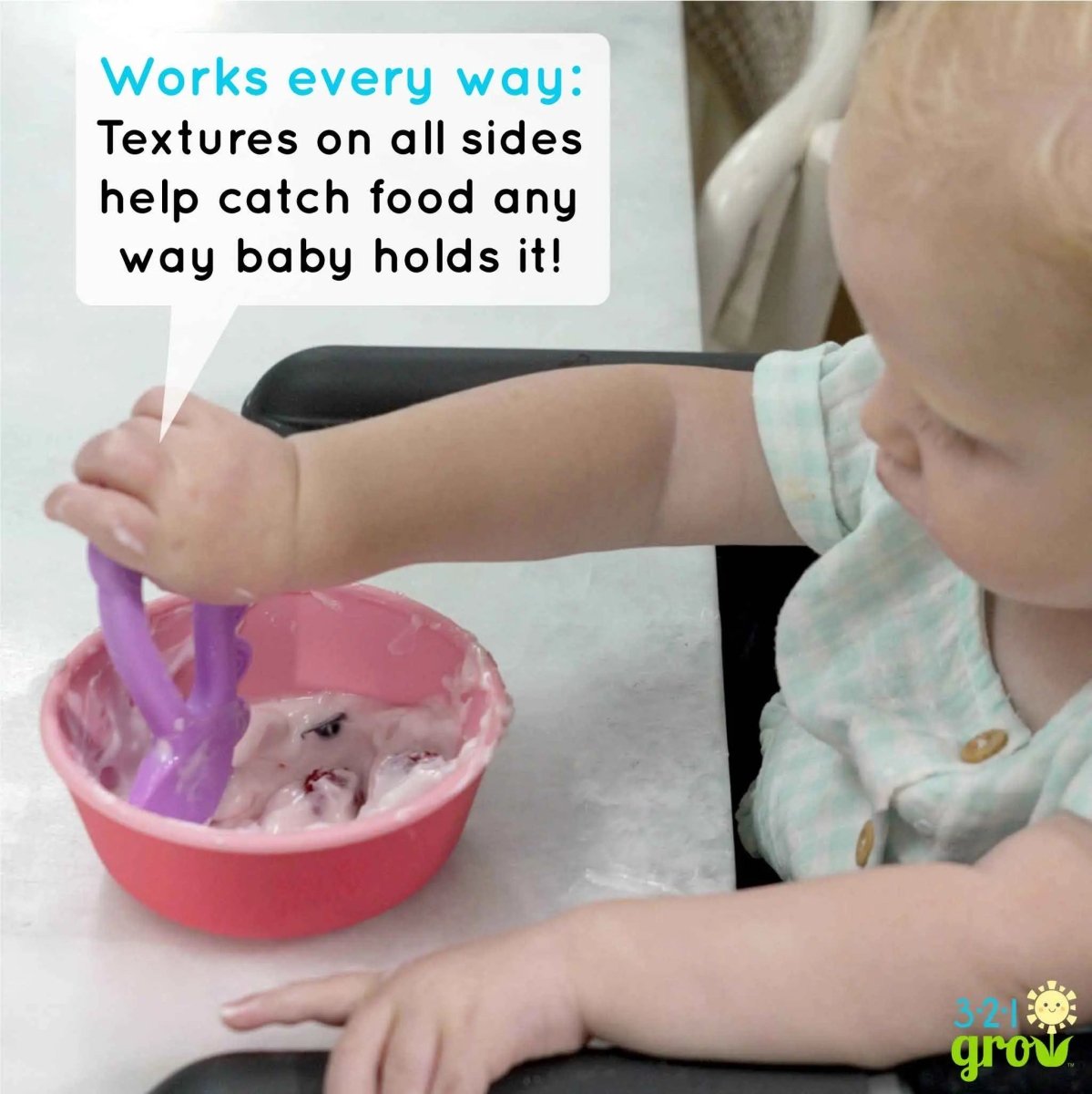 321 Grow Easy Learn Dino Spoon Training Spoon For Toddlers And Kids - Everetts Place Boutique - 