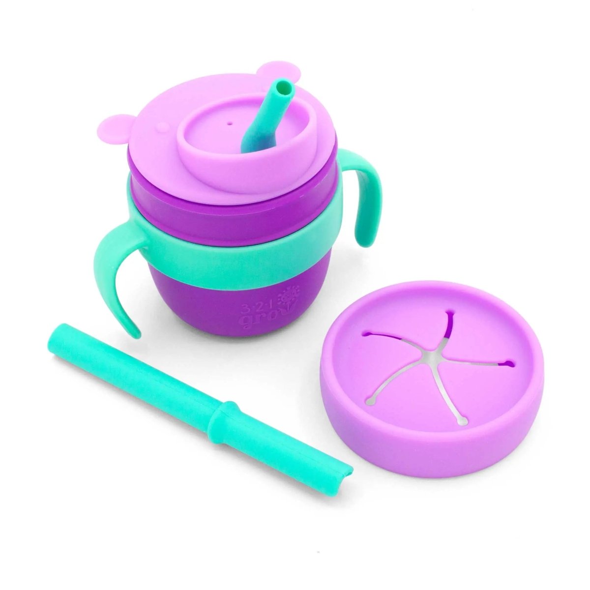 321 Grow Easy Learn Drink and Snack Set with Removable Handles - Everetts Place Boutique - 