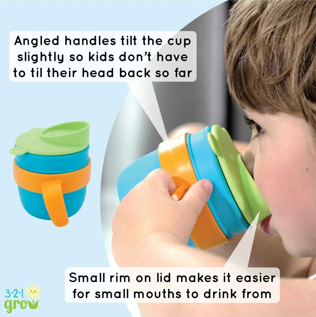 321 Grow Easy Learn Drink and Snack Set with Removable Handles - Everetts Place Boutique - 