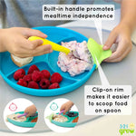 Easy Scoop And Hold Plate Set For Kids Clip On Rim 321 Grow Everetts Place: Online Boutique