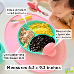 Easy Scoop And Hold Plate Set For Kids Clip On Rim 321 Grow Everetts Place: Online Boutique
