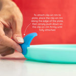 Easy Scoop And Hold Plate Set For Kids Clip On Rim 321 Grow Everetts Place: Online Boutique