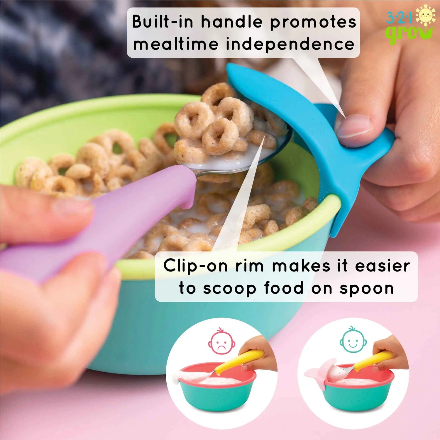 Easy Scoop and Hold Bowl Set for Mess Free Feeding 321 Grow Everetts Place: Online Boutique