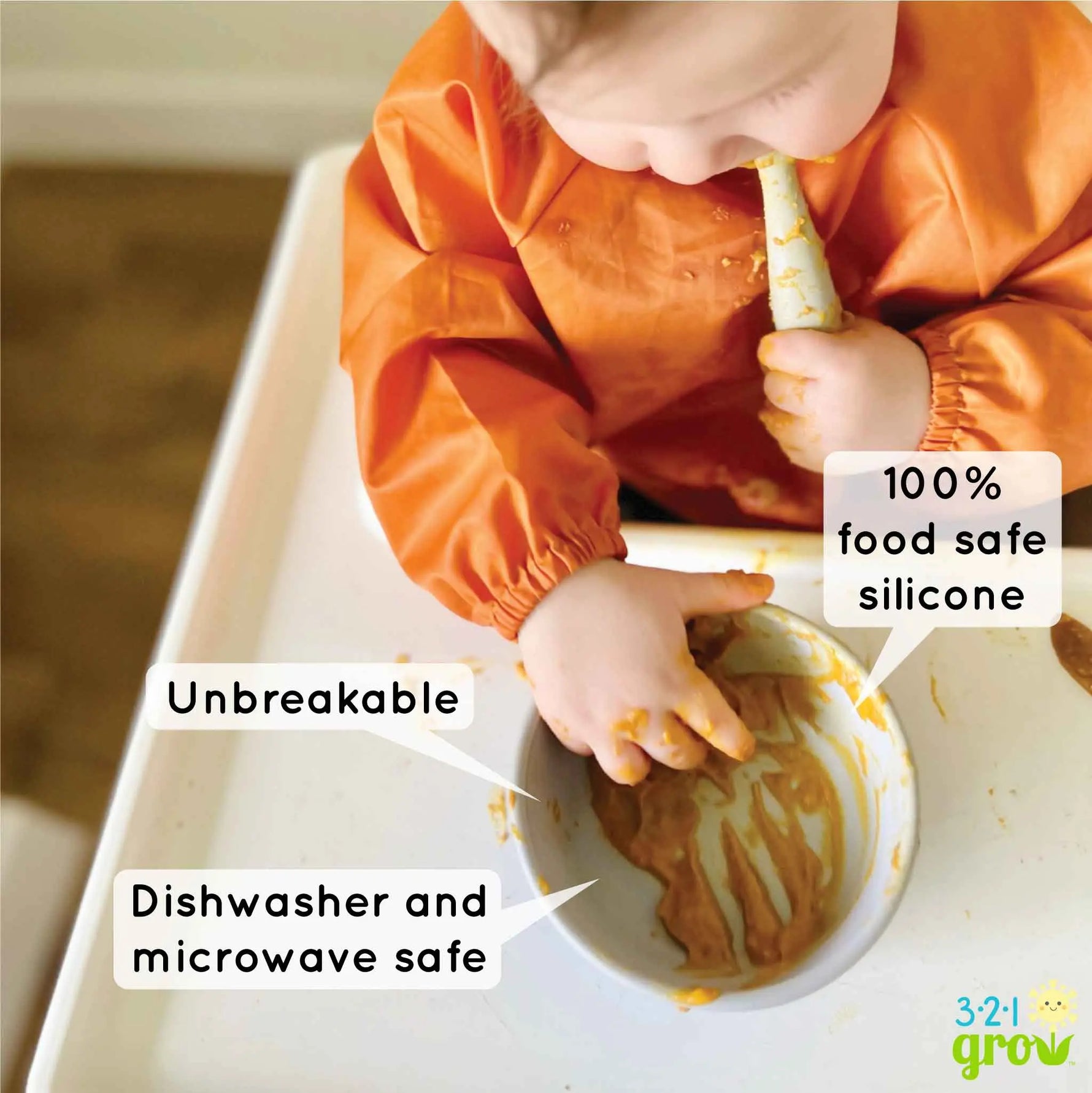 Easy Scoop and Hold Bowl Set for Mess Free Feeding 321 Grow Everetts Place: Online Boutique