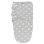 Easy Swaddle Blanket Gray Polkadots for Newborns Pack of 1 Comfy Cubs Everetts Place: Online Boutique