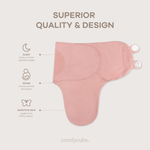 Easy Swaddle Blankets In Blush Mauve Mulberry Pack Of 3 Comfy Cubs Everetts Place: Online Boutique