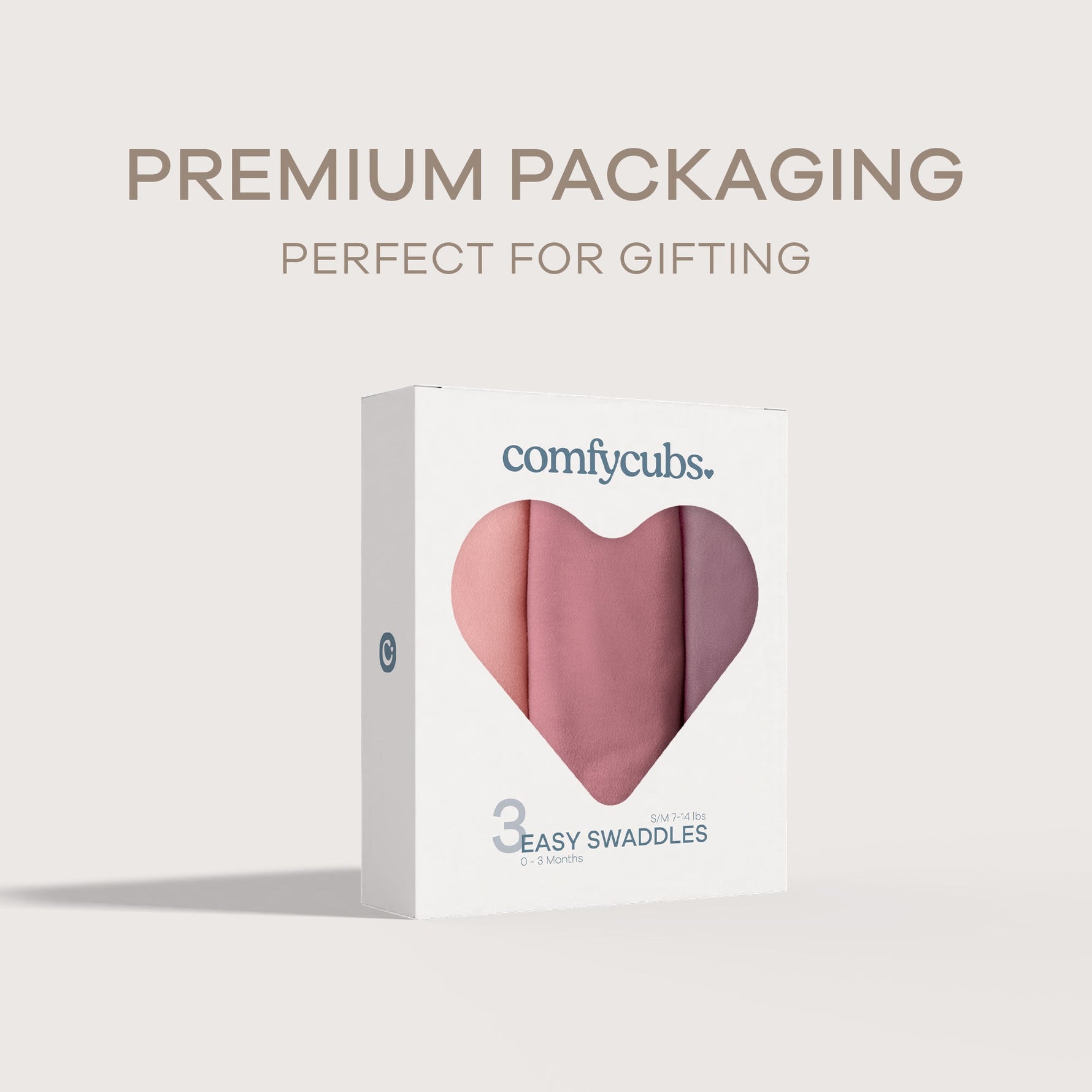 Easy Swaddle Blankets In Blush Mauve Mulberry Pack Of 3 Comfy Cubs Everetts Place: Online Boutique