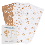 Easy Swaddle Blankets Rainbow Bohemian Colorful Pack Of 3 Comfy Cubs Everetts Place: Online Boutique 29.99