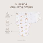 Easy Swaddle Blankets Rainbow Bohemian Colorful Pack Of 3 Comfy Cubs Everetts Place: Online Boutique