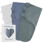 Easy Swaddle Blankets Stone Nomadic Blue Azul Pack of 3 Comfy Cubs Everetts Place: Online Boutique 29.99