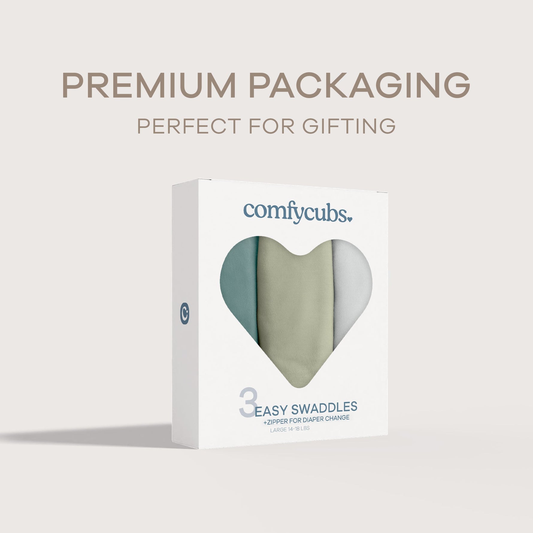 Easy Swaddle Blankets With Zipper Stone Sage Azul Baby Comfy Cubs Everetts Place: Online Boutique