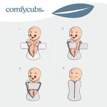 Easy Zipper Swaddle Blanket Grey Comfy Cubs Newborns Comfy Cubs Everetts Place: Online Boutique