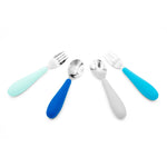 Eat With Me Kids Spoon And Fork Set Silicone Handles 321 Grow Everetts Place: Online Boutique 12.99