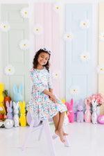 Mila & Rose ® Eggcellent Three Quarter Sleeve Pocket Twirl Dress - Everetts Place Boutique - 