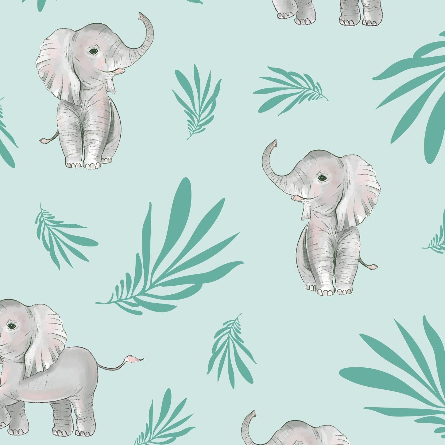 LollyBanks Elephantastic organic cotton zipper one-piece pajama with elephant print
