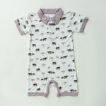 Elephant | Polo Romper - White, Baby & Toddler Clothing, Pack animal, Clothing | Everetts Place