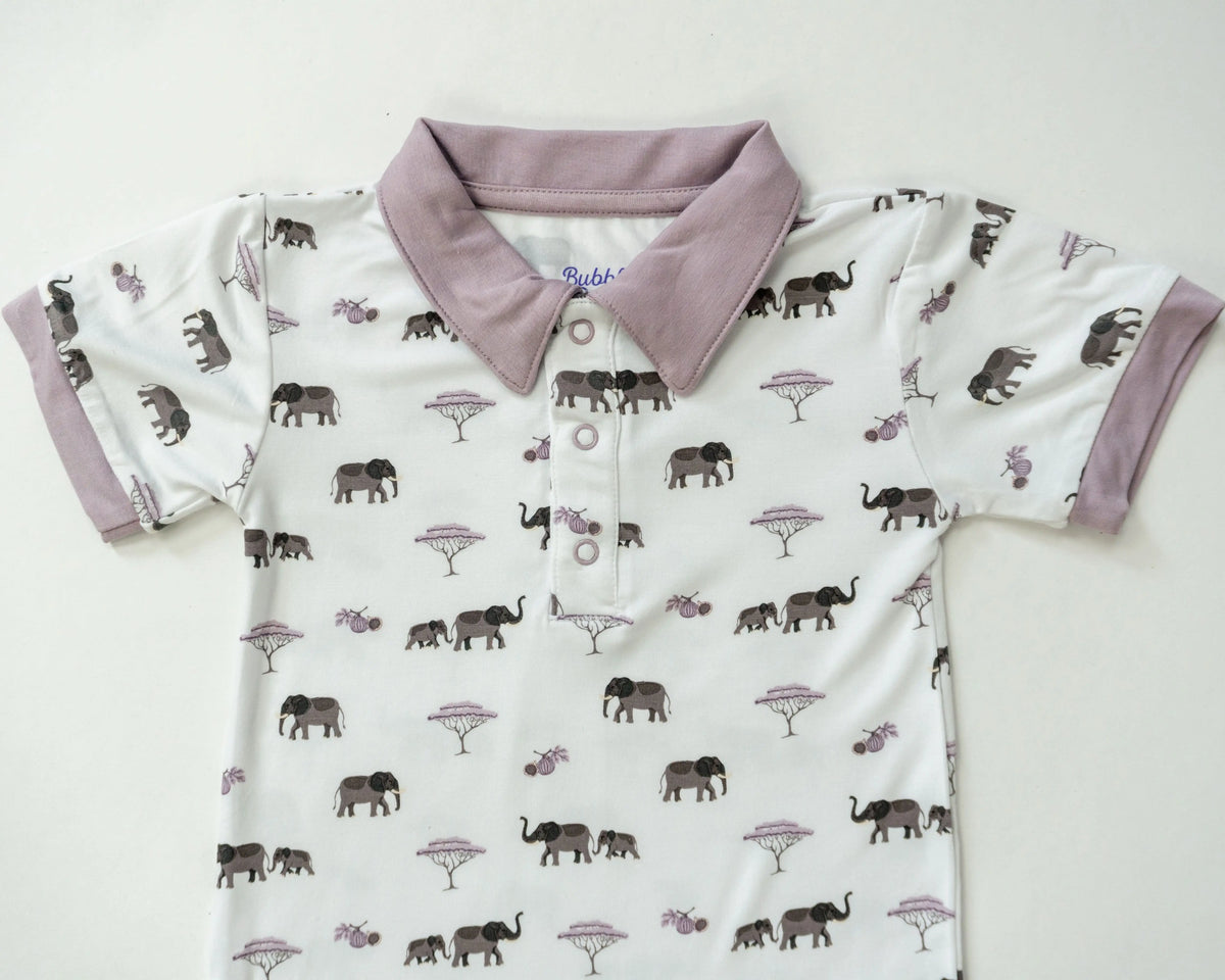 Bubble Baby Elephant | Polo Romper - 