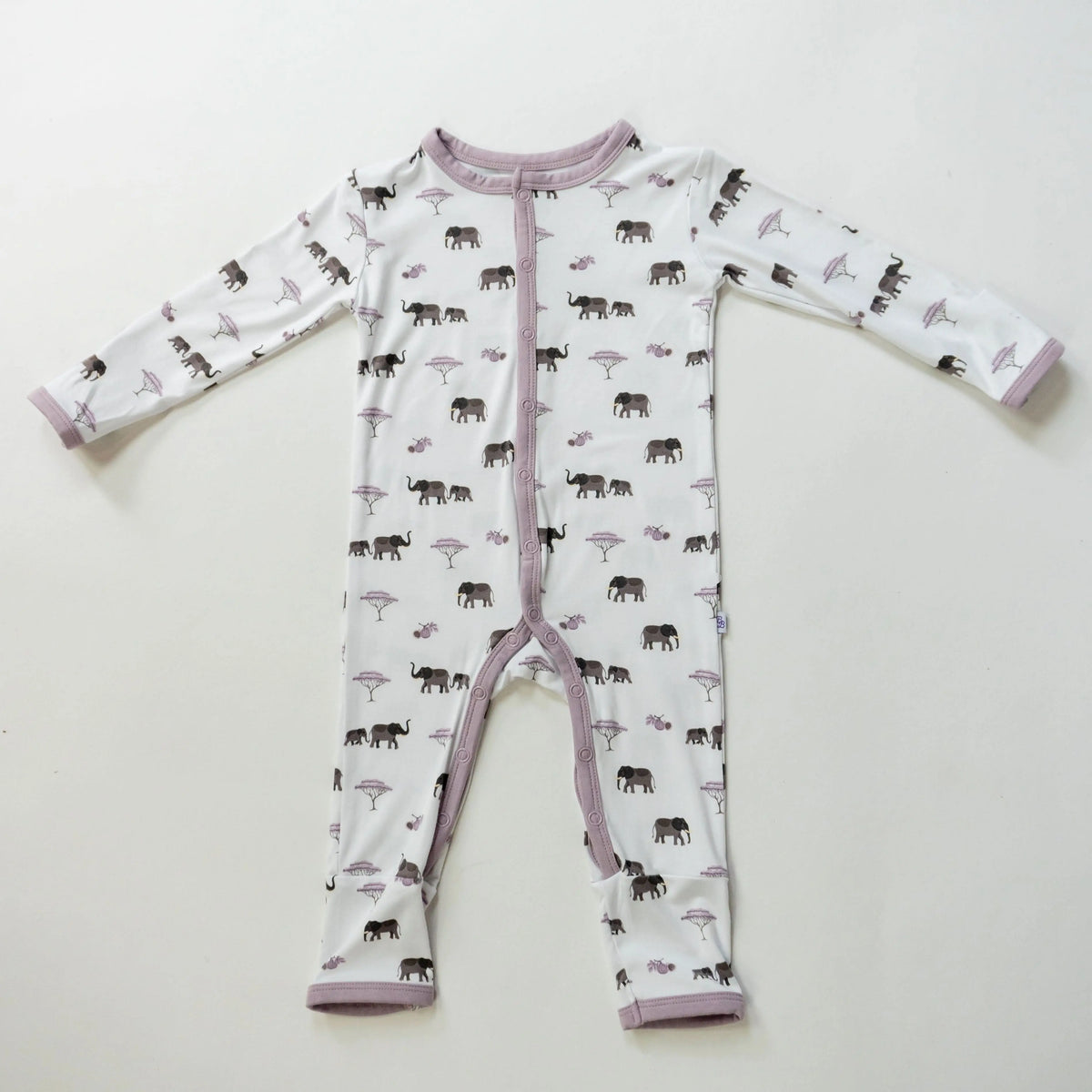 Elephant | Snap Romper - White, Baby & Toddler Clothing, Tail, Pack animal, Clothing | Everetts Place