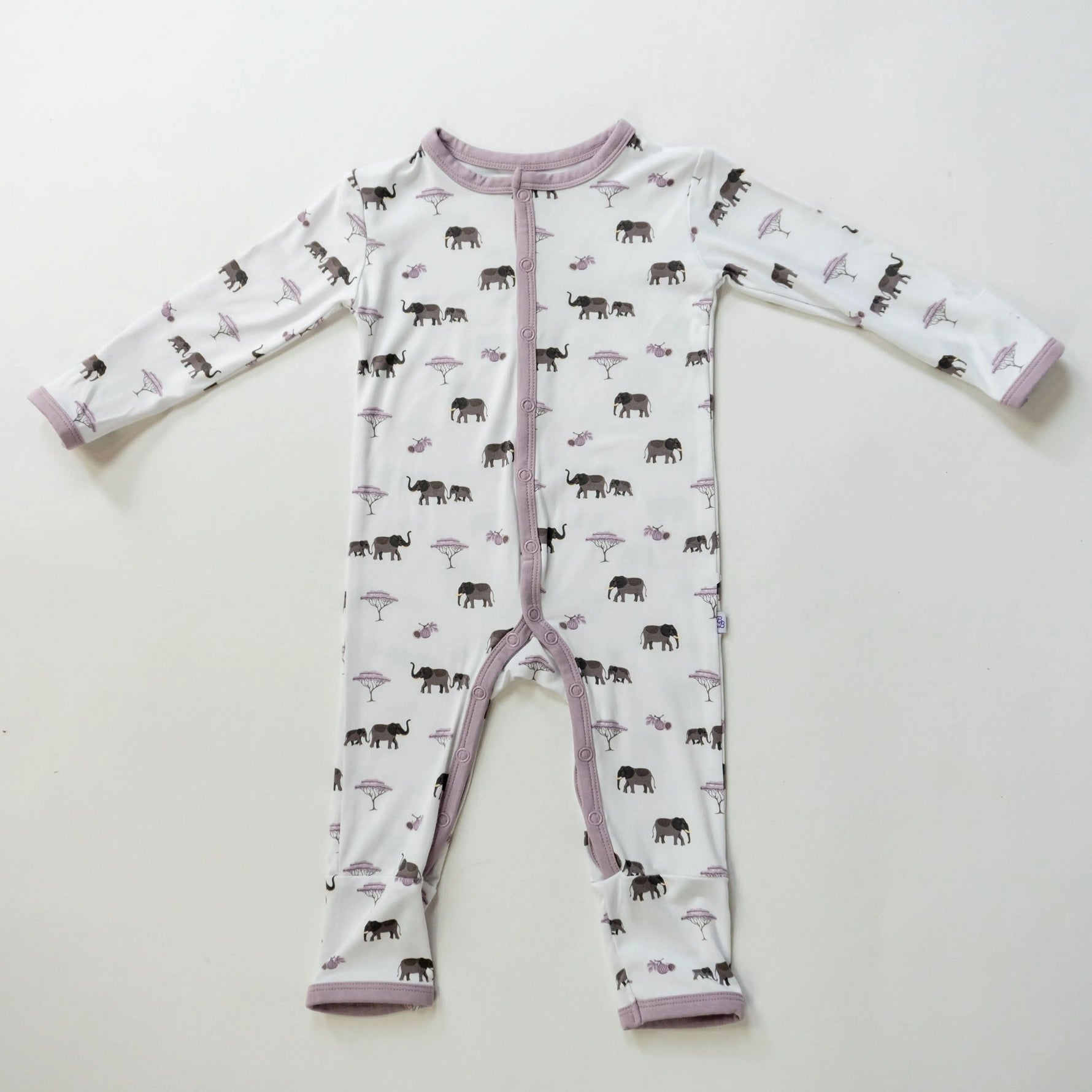 Elephant | Snap Romper - White, Baby & Toddler Clothing, Tail, Pack animal, Clothing | Everetts Place