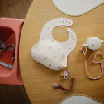 Silicone Baby Bib, Polka Dot Print by Mushie
