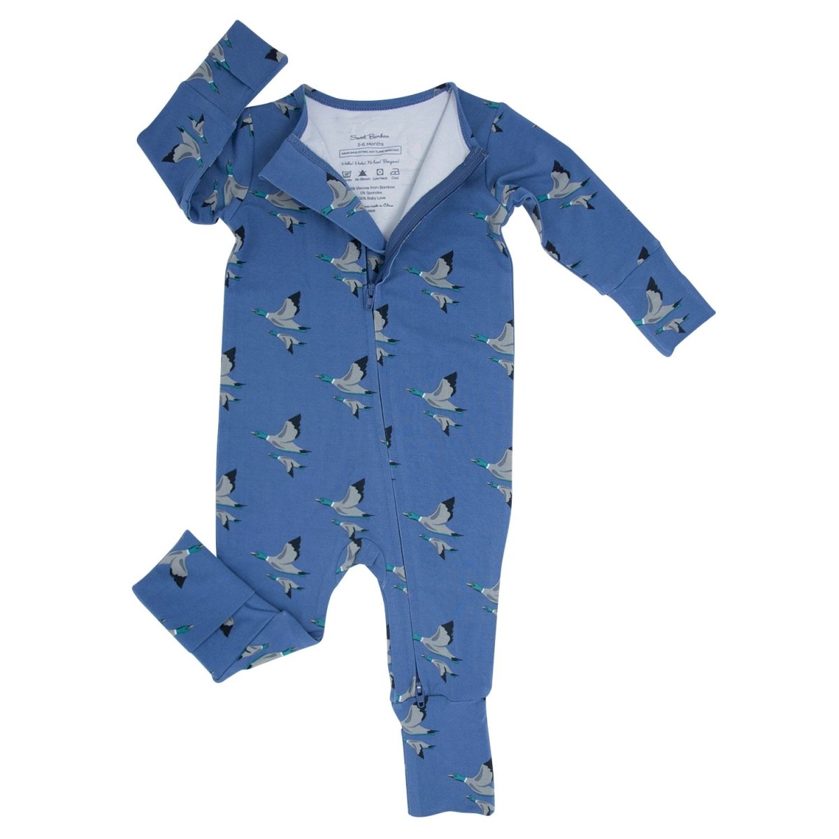 Sweet Bamboo Elmer Fudd Convertible Baby Romper With Two Way Zip - Everetts Place Boutique - 
