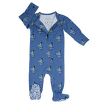 Sweet Bamboo Elmer Fudd Zipper Footie Onesie For Babies Cozy Sleepwear - Everetts Place Boutique - 