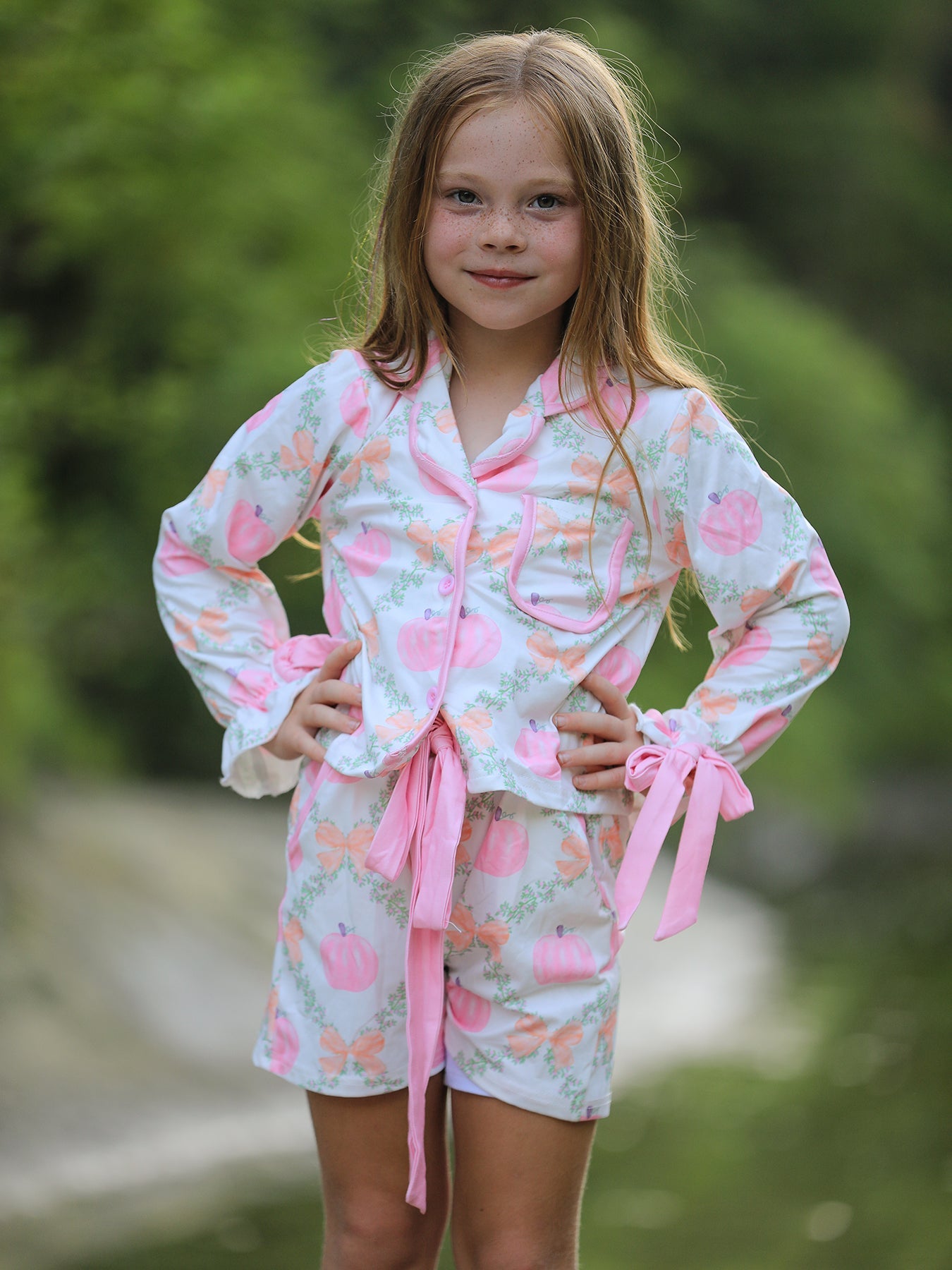 Mommy and Me Fall Thanksgiving Pumpkin  Pajama by Rylee Faith Designs