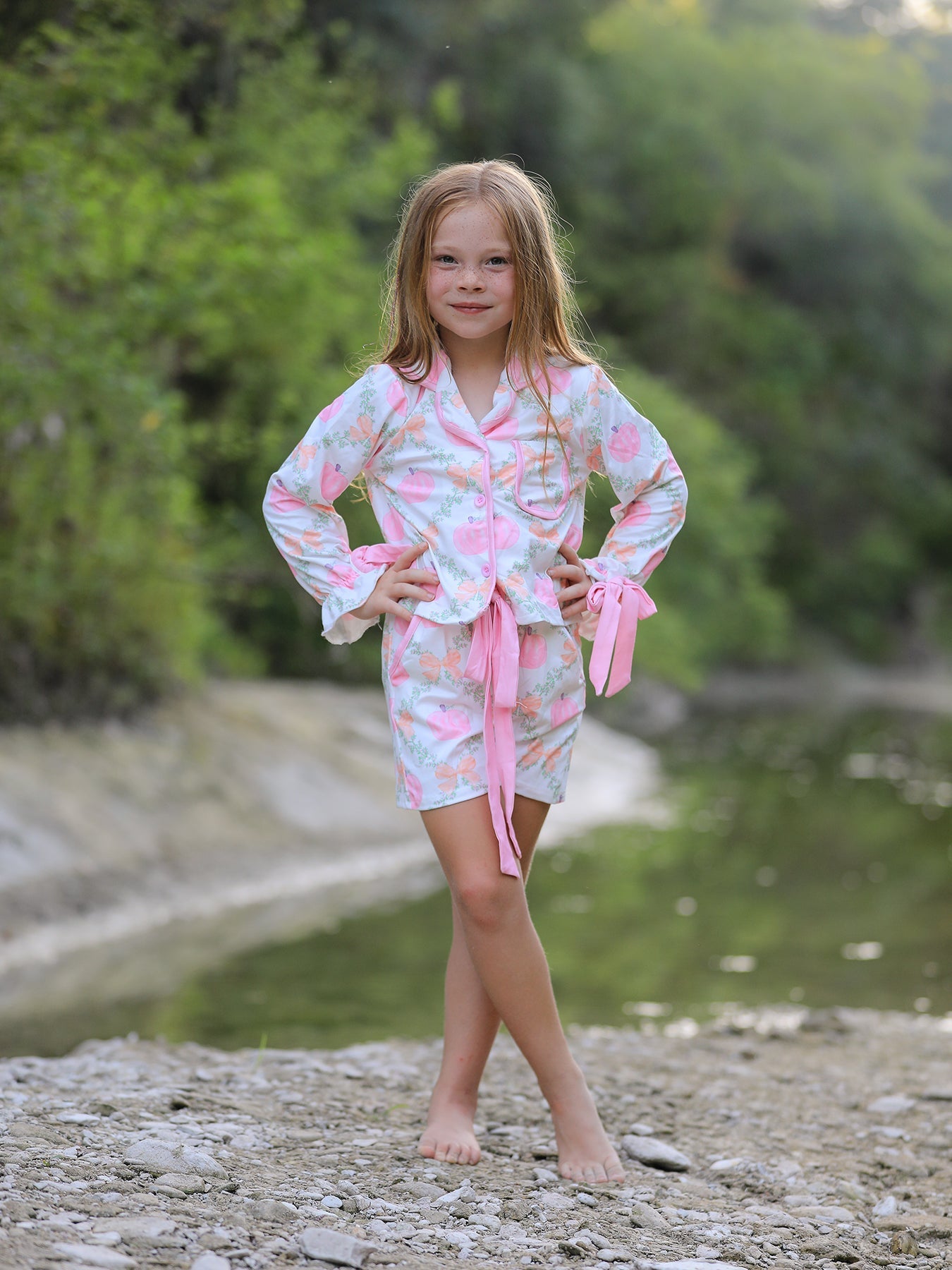 Mommy and Me Fall Thanksgiving Pumpkin  Pajama by Rylee Faith Designs