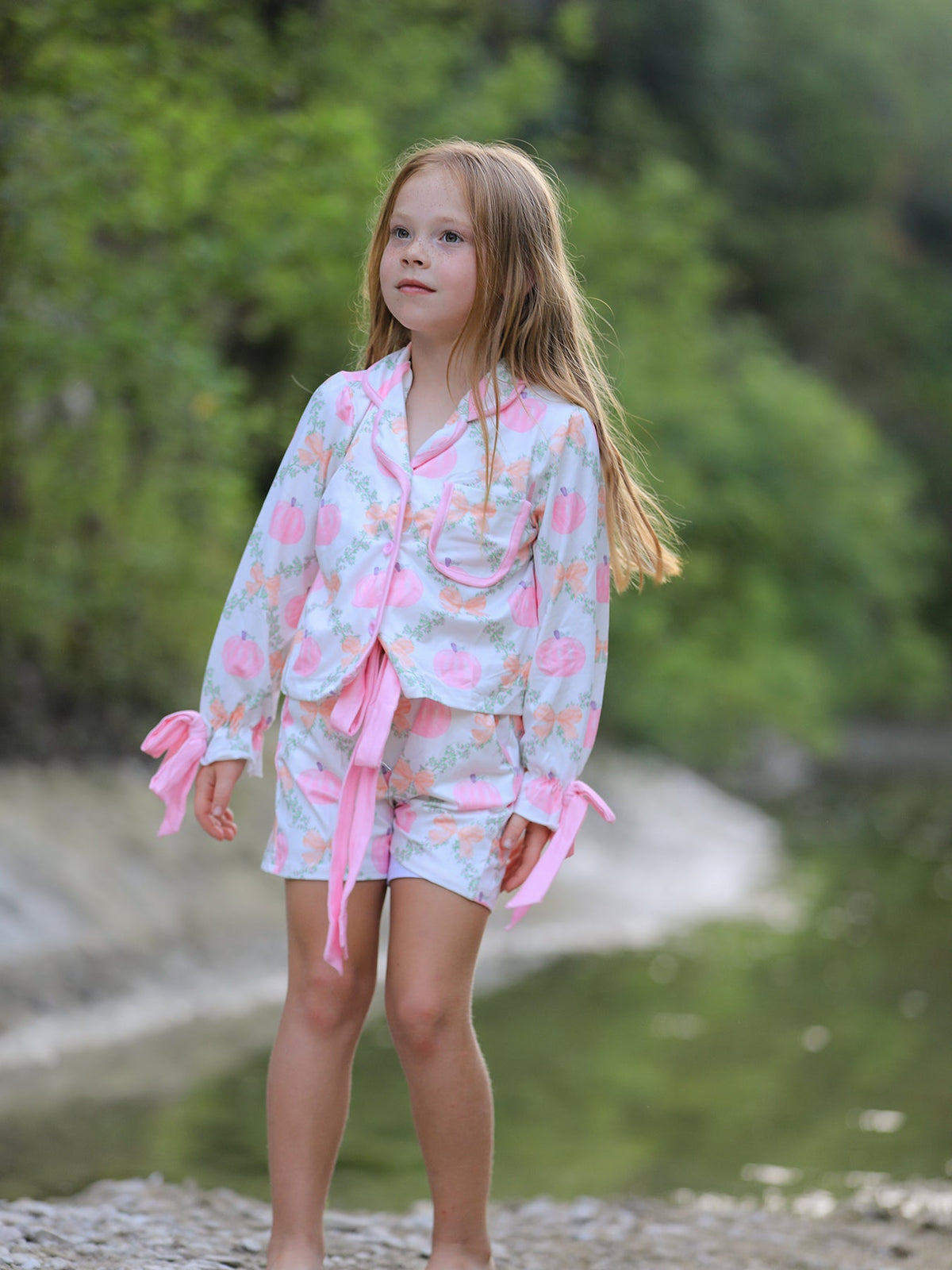 Mommy and Me Fall Thanksgiving Pumpkin  Pajama by Rylee Faith Designs