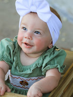 Cotton/Spandex Romper, Chicken Smock Embroidered by Rylee Faith Designs