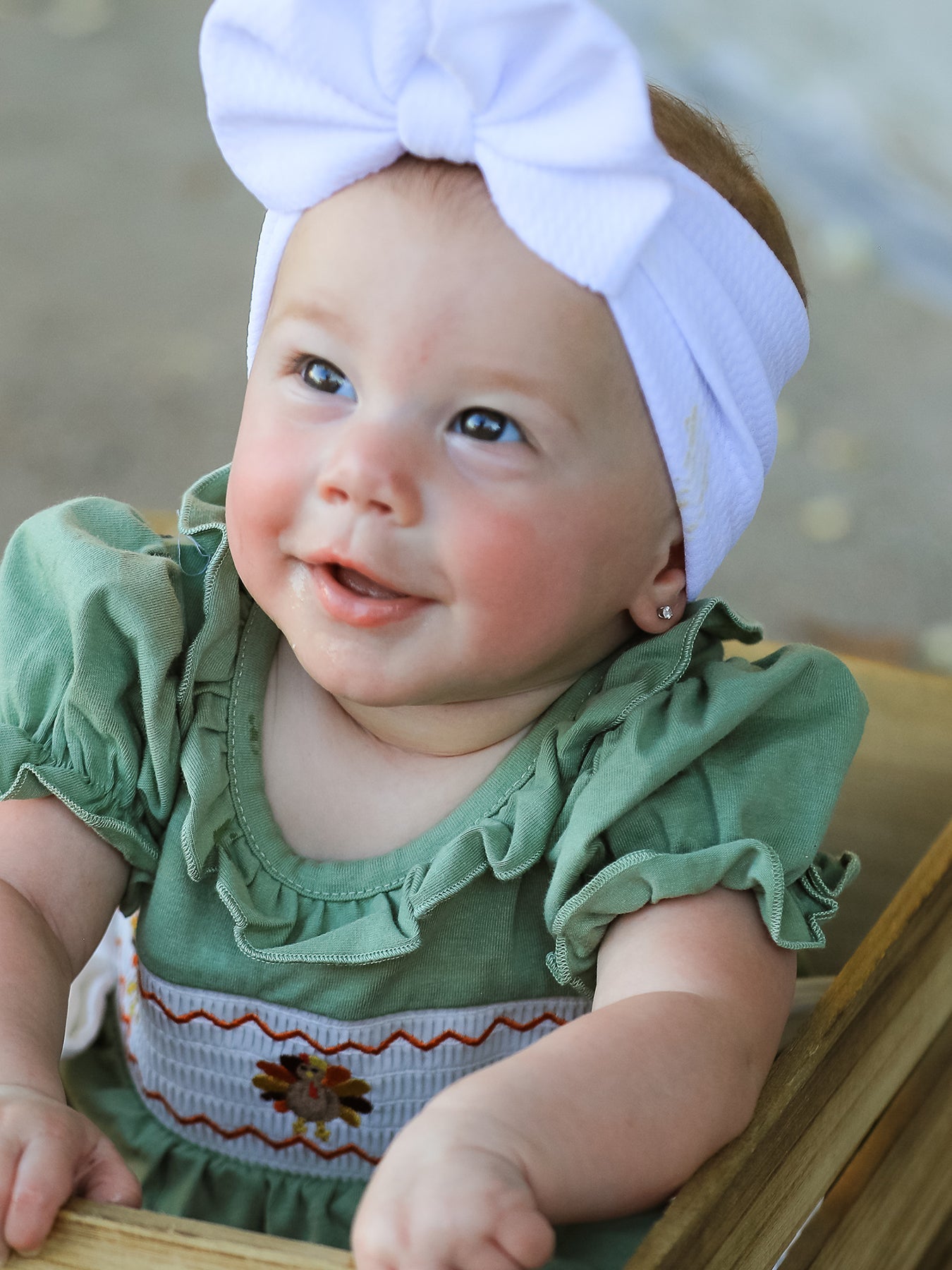 Cotton/Spandex Romper, Chicken Smock Embroidered by Rylee Faith Designs