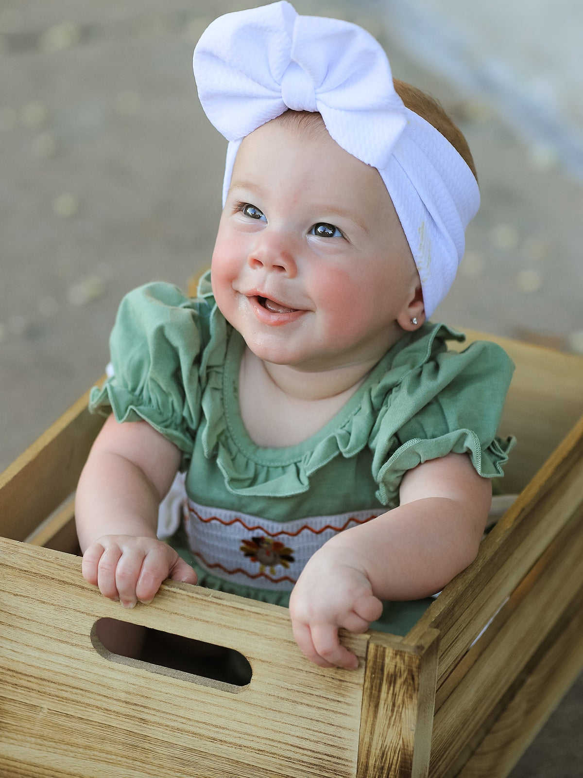 Cotton/Spandex Romper, Chicken Smock Embroidered by Rylee Faith Designs