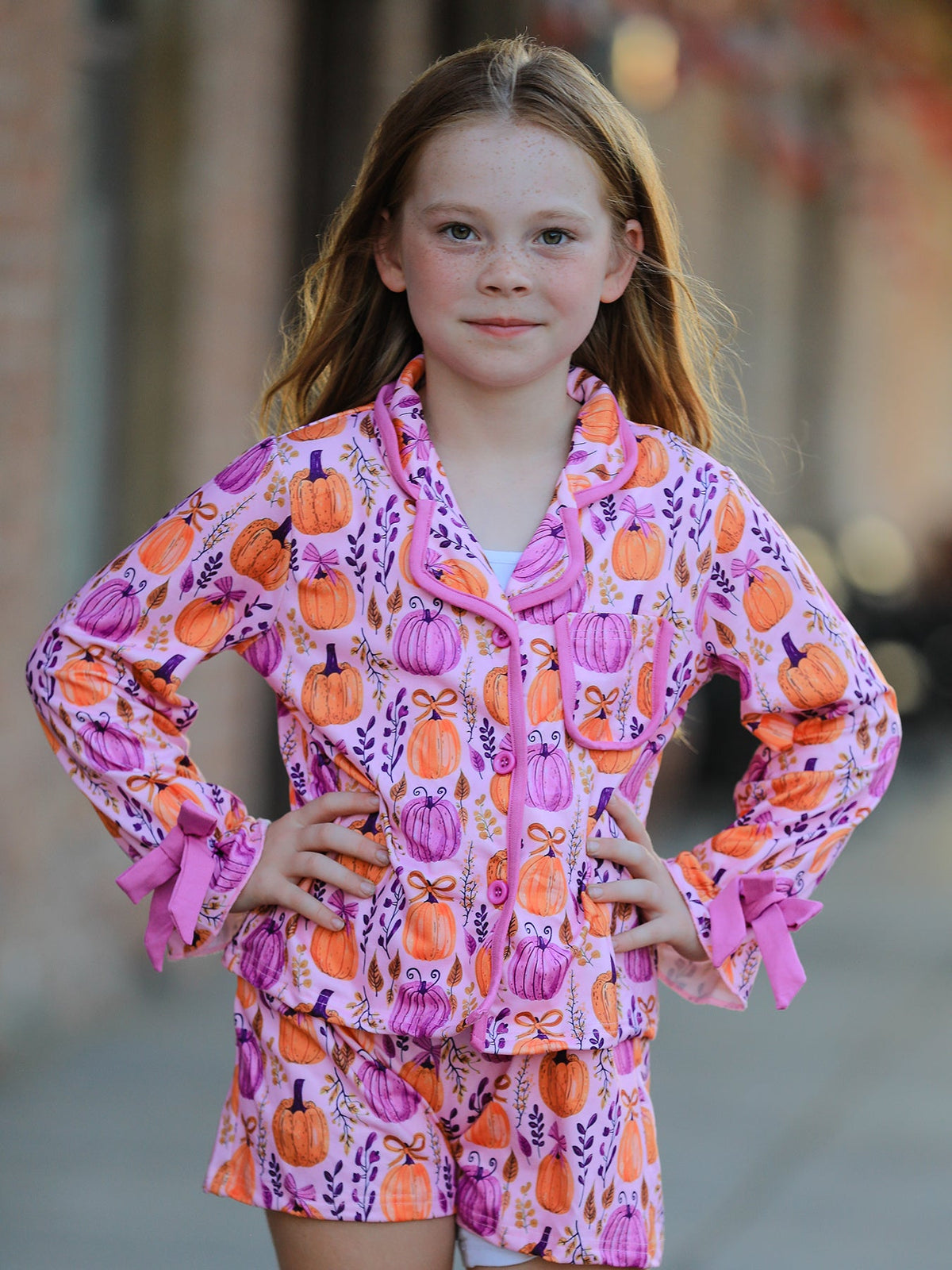 Mommy & me Halloween Pumpkin Pajama Set by Rylee Faith Designs